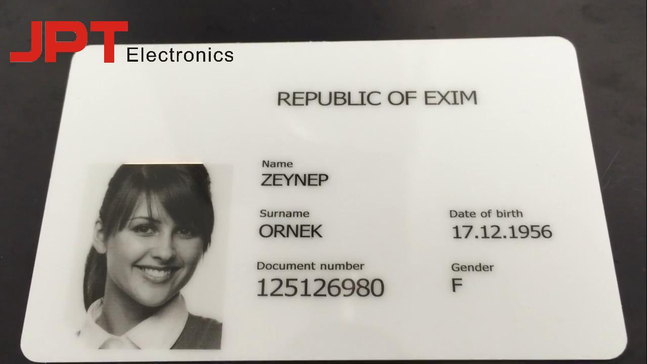 MOPA激光打标机身份证件白色塑料打标